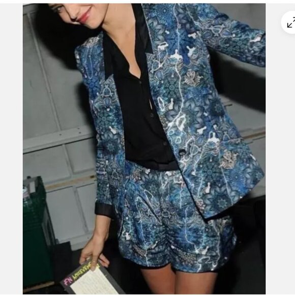 Helmut Lang Paisley Blazer Size 8 EUC - Picture 1 of 5